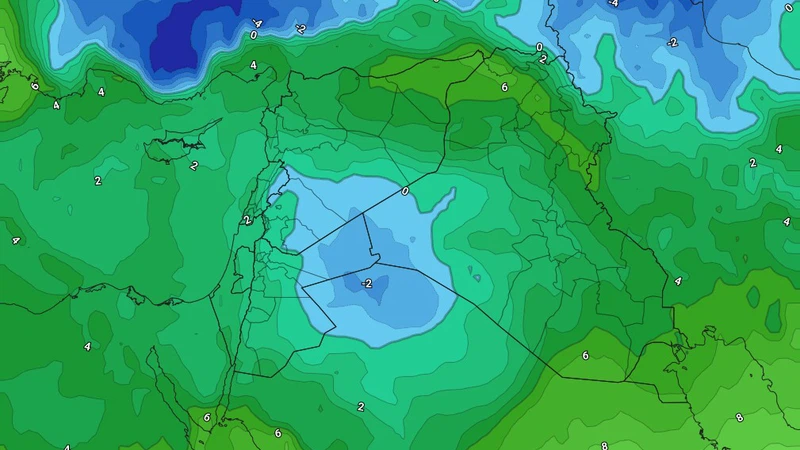 كتلة هوائية شديدة البرودة تضرب المملكة بدءاً من الاثنين 