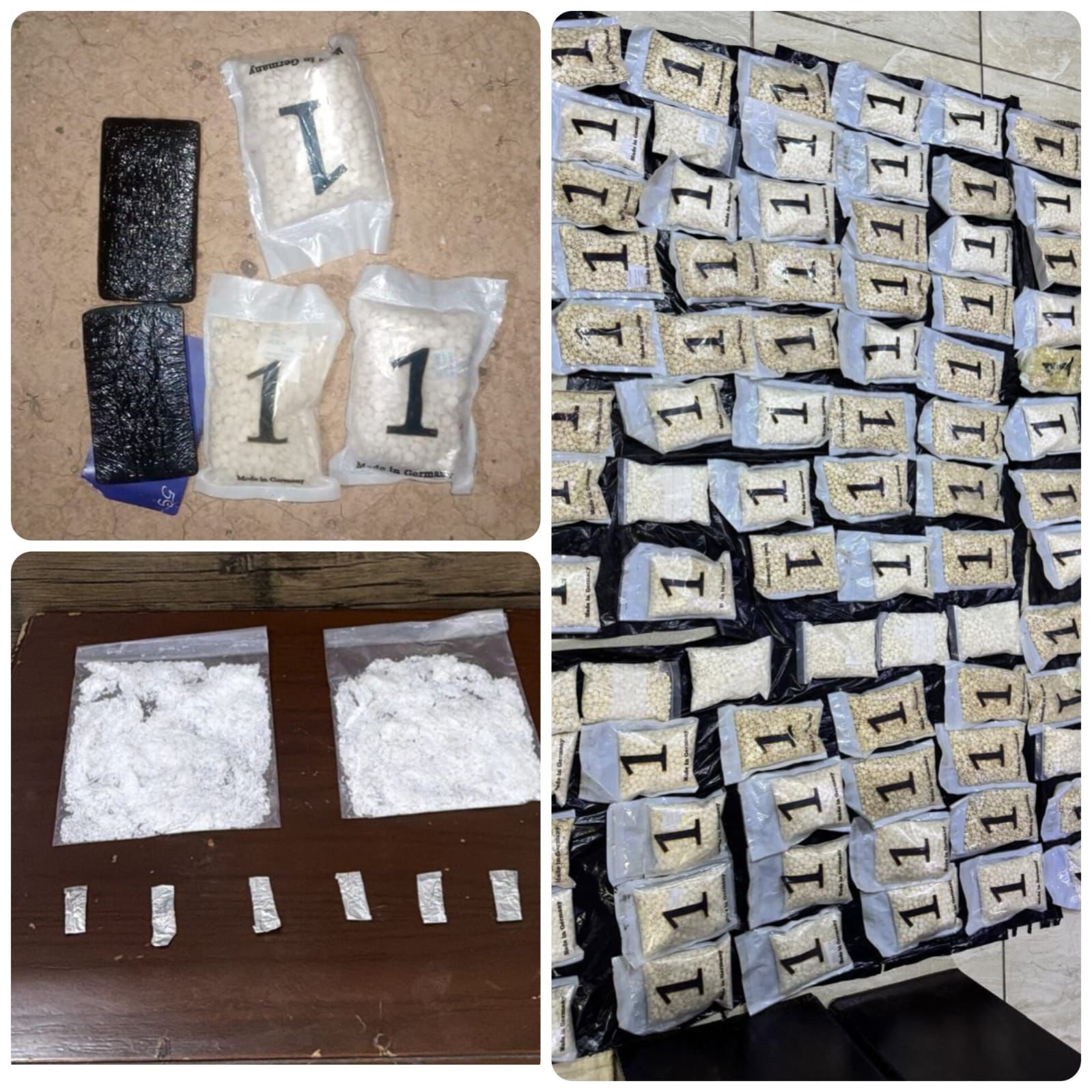 مخدرات تم ضبطها خلال مداهمات أمنية