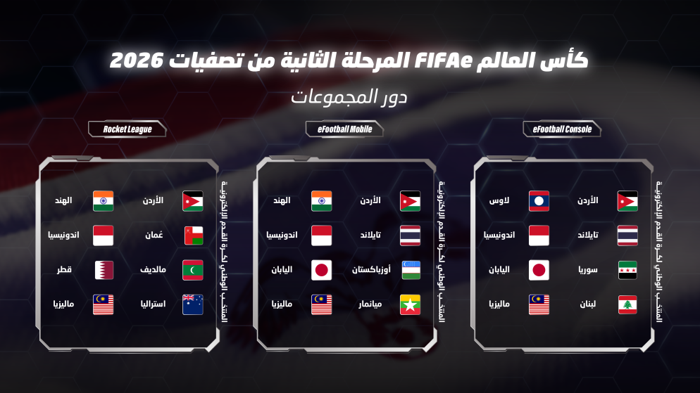 منتخب كرة القدم الإلكترونية يبدأ المرحلة الثانية من التصفيات المؤهلة لكأس العالم 