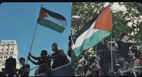 هجوم إسرائيلي على لاعب برشلونة بعد رفعه علم فلسطين