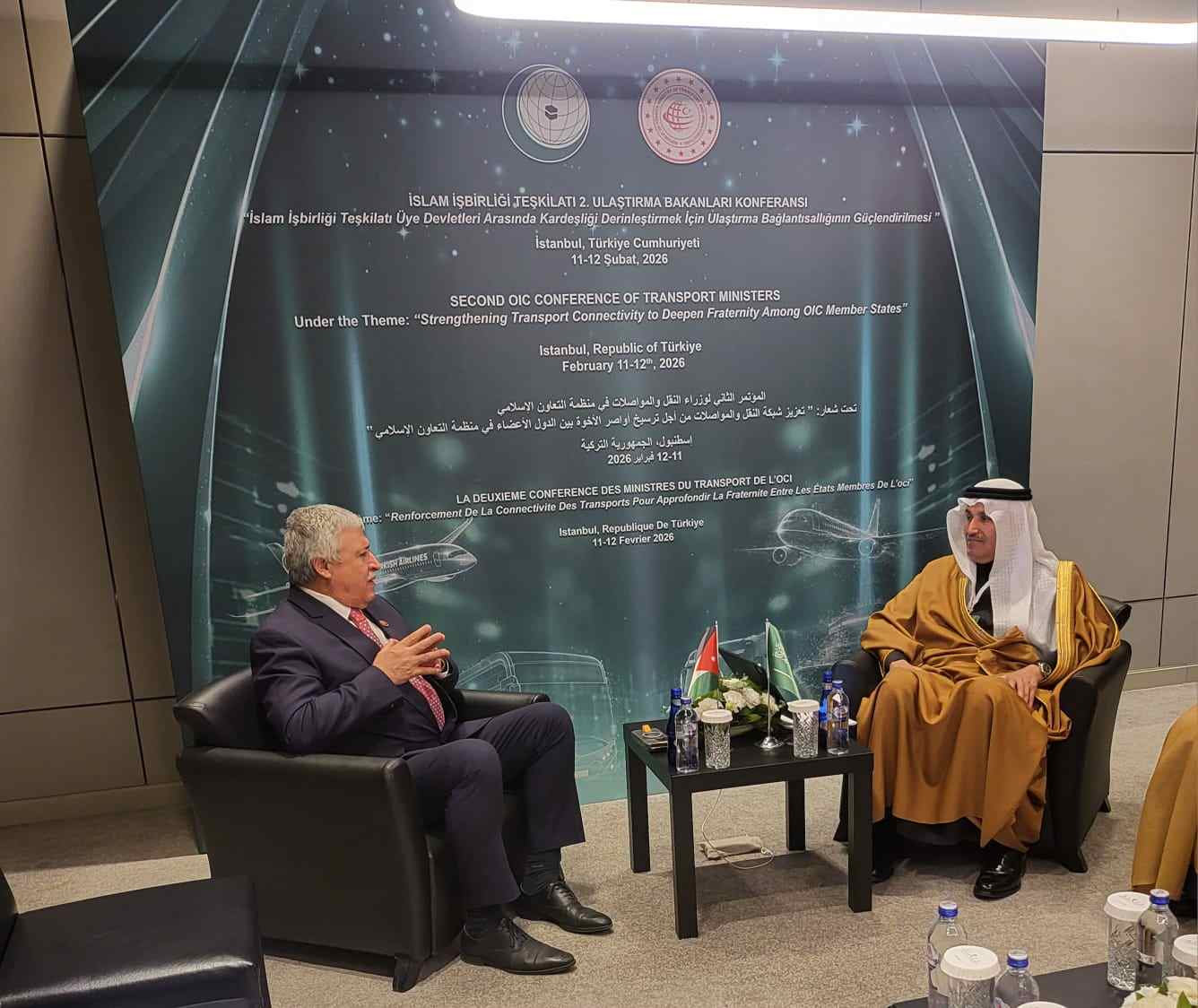 القطامين يبحث الربط الإقليمي السككي مع النقل السعودي والتركي