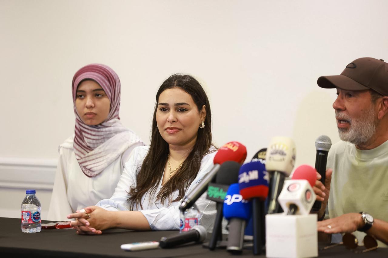 مؤتمر صحفي لفريق مسرحية "أم كلثوم" قبيل عرضها في "جرش"