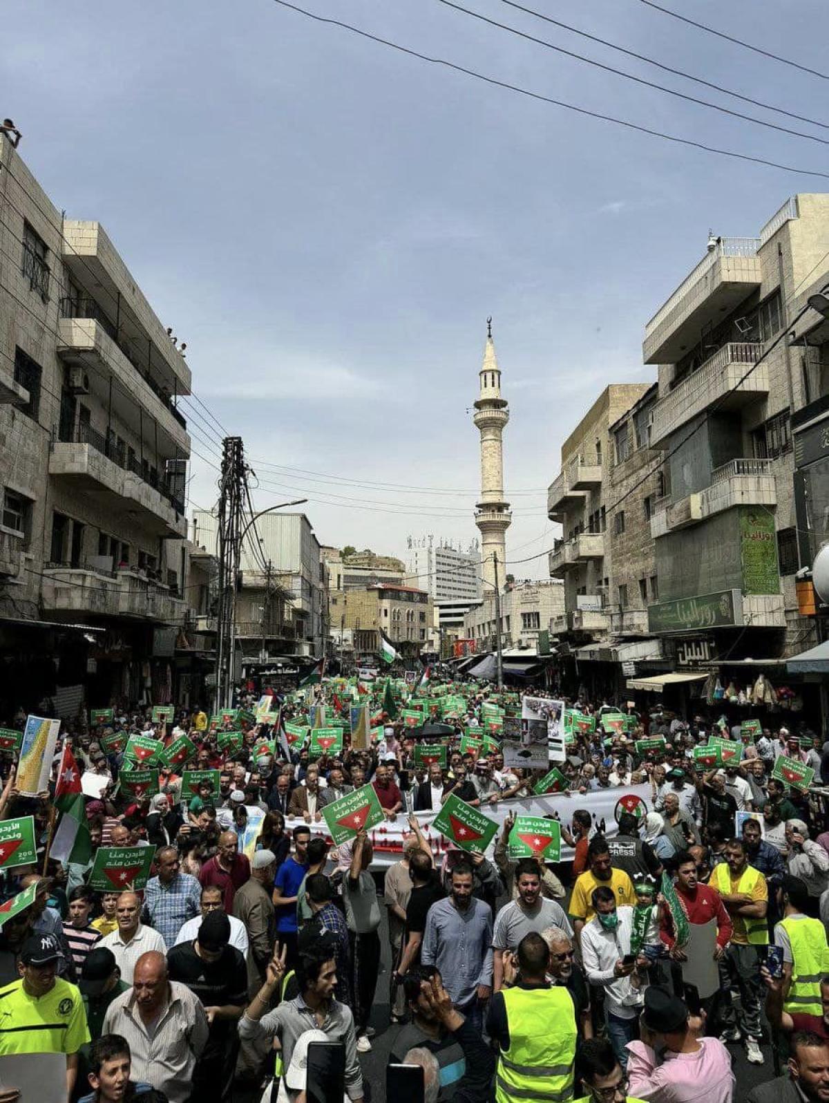 مسيرات الأردن:أمريكا شريكة في المقابر الجماعية بغزة