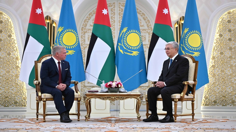 الملك ورئيس جمهورية كازاخستان يعقدان مباحثات في أستانا  ..  تفاصيل