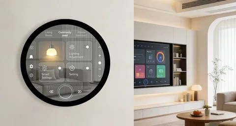 شاشة عرض منزلية ذكية جديدة تتميز بلوحة دائرية مقاس 7 بوصات