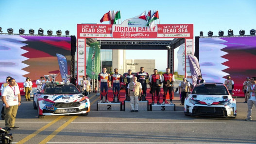 الأمير فيصل بن الحسين يتوج الفائزين في رالي الأردن الدولي