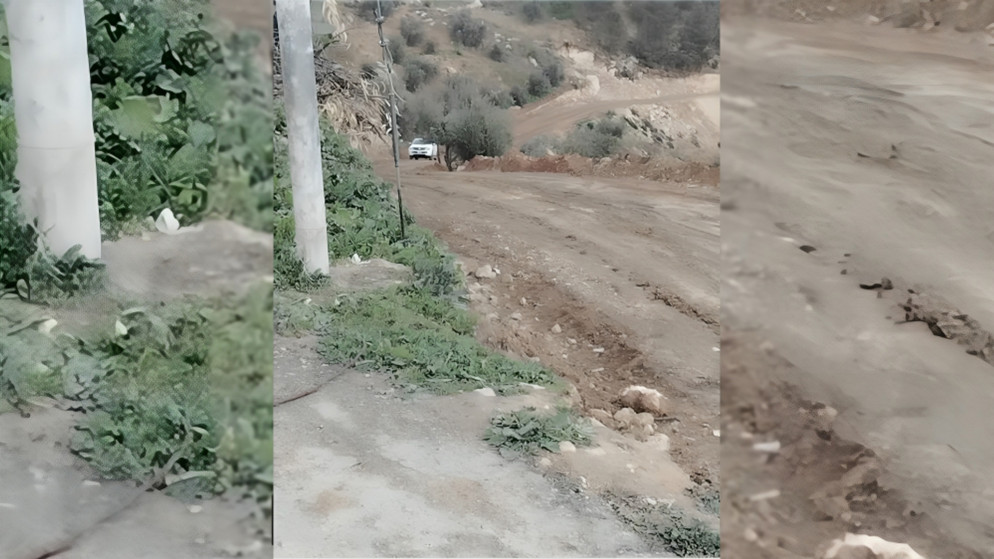 إغلاق احترازي لطريق يربط الكتة والمنشية والحدادة في جرش