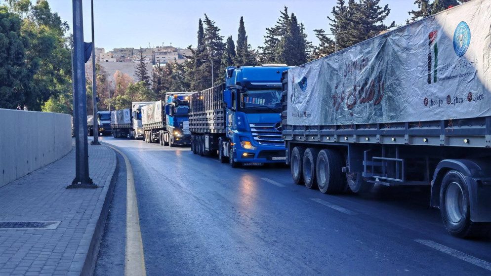 الأردن جاهز لاستئناف إدخال المساعدات لغزة