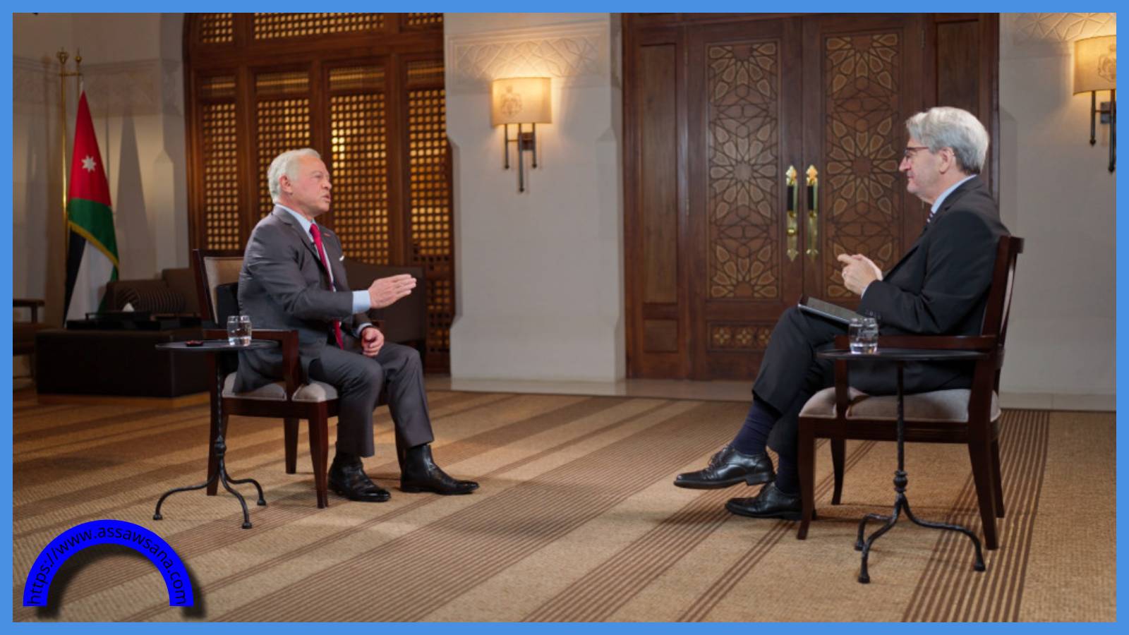 لقاء مع الملك ضمن برنامج وثائقي بعنوان "ملك الأردن وأطفال غزة"