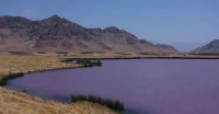 بحيرة ملونة تثير جدلا في العراق ..  قبل كشف الأسباب