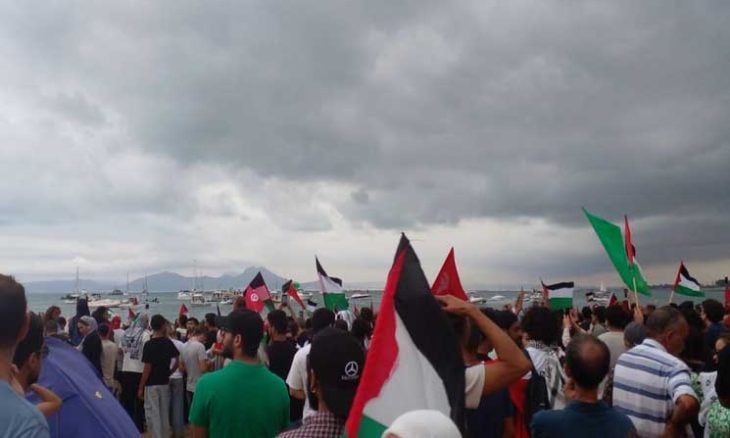 احتجاجات في تونس للمطالبة بالإفراج عن 4 من ناشطي أسطول الصمود