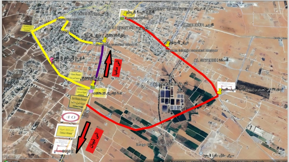 بدء أعمال تأهيل الطريق الملوكي في مأدبا 