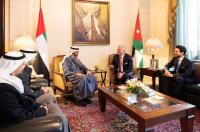 الملك ورئيس دولة الإمارات يعقدان لقاء بقصر بسمان