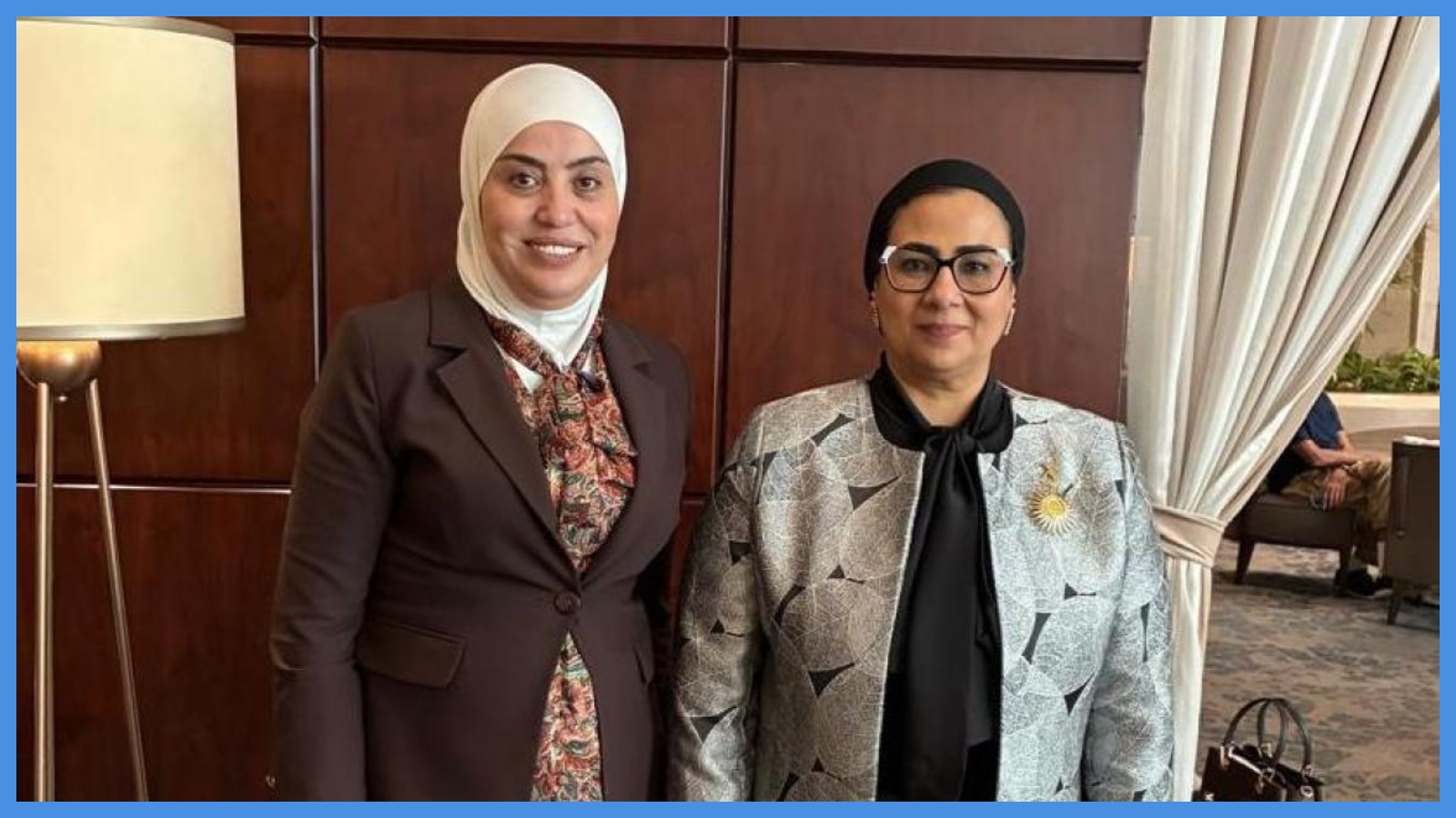 بني مصطفى تبحث تعزيز التعاون مع رئيسة المجلس القومي للمرأة بمصر