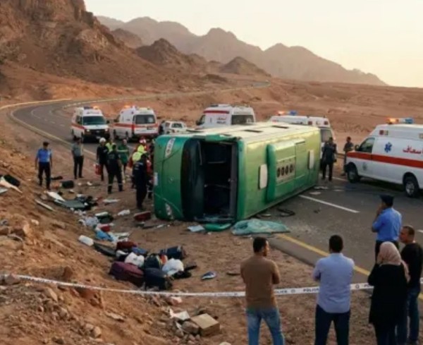 بينهم أردنيين ..  ارتفاع حصيلة وفيات حادث سيناء المروع