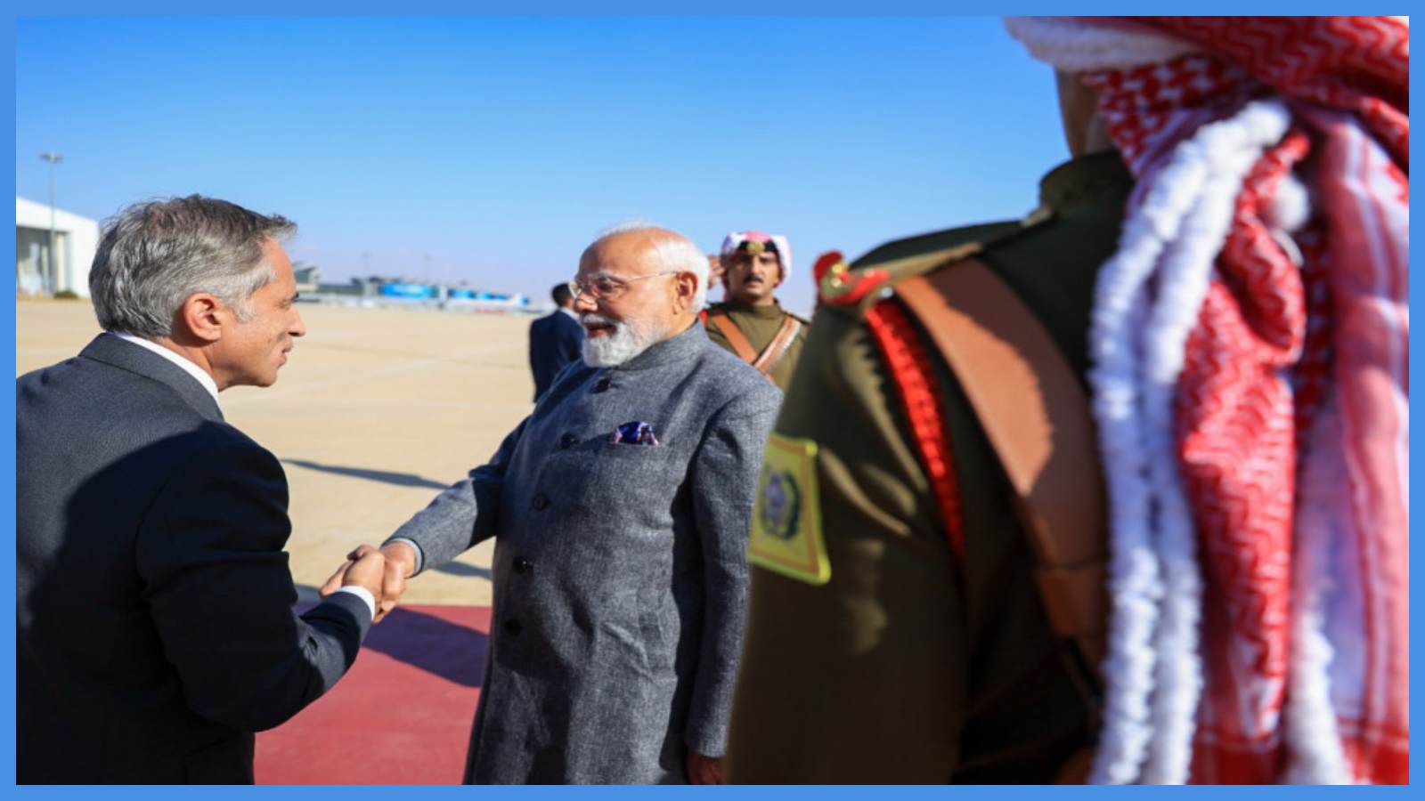 حسان يستقبل رئيس وزراء الهند