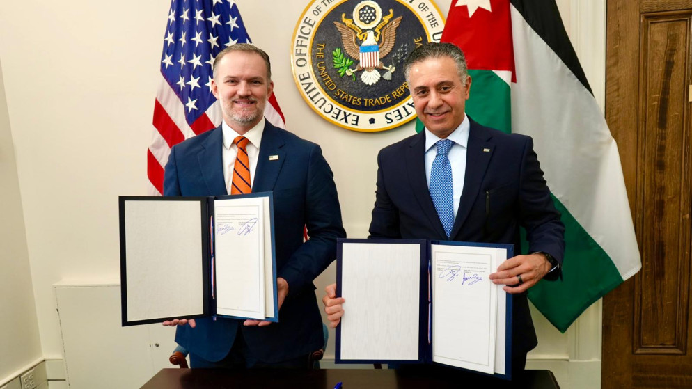الأردن والولايات المتحدة يوقعان اتفاقاً للتجارة المتبادلة بين البلدين