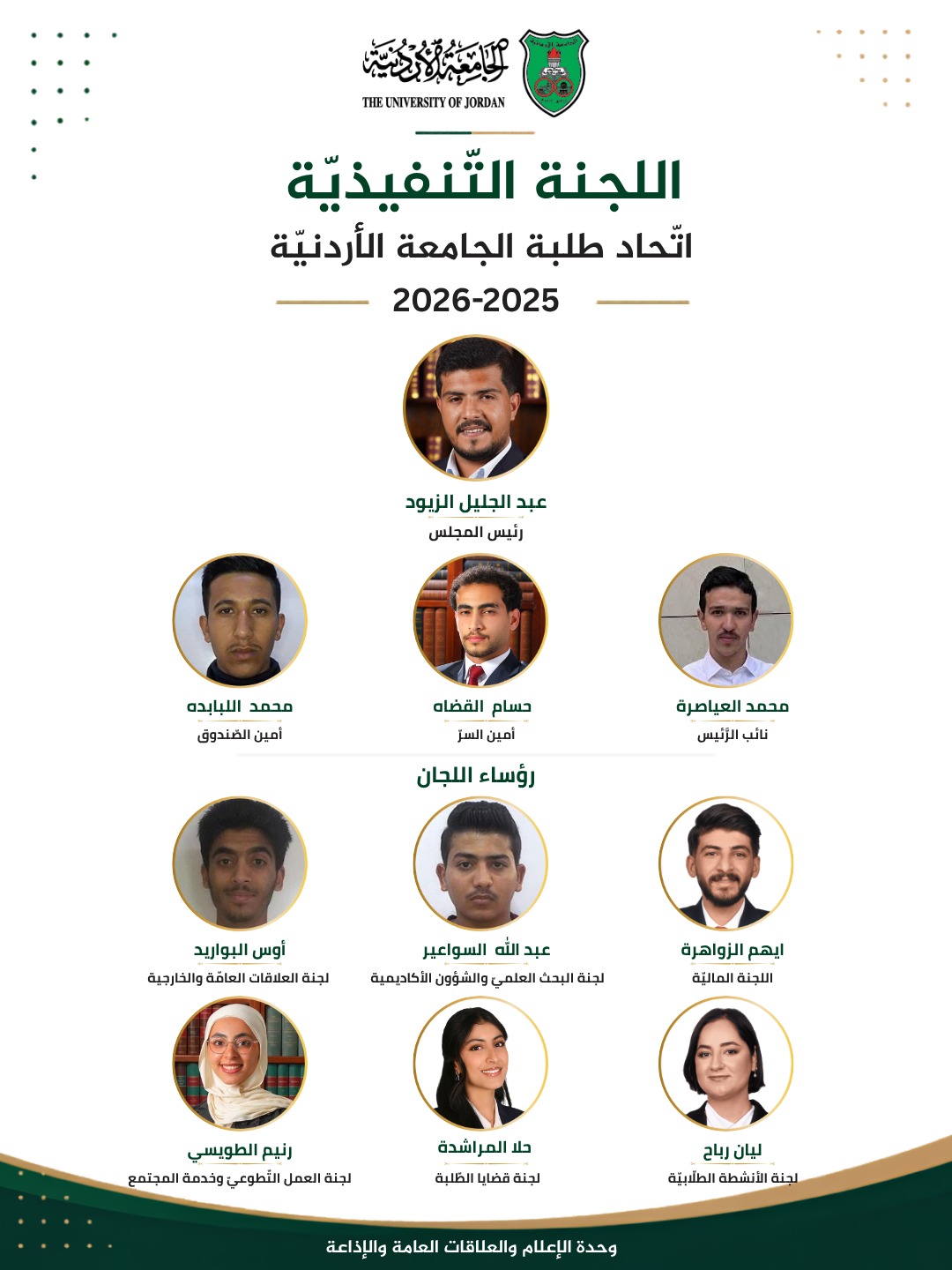 اتّحادُ طلبةِ الجامعةِ الأردنيّة يؤدّون القسَم
