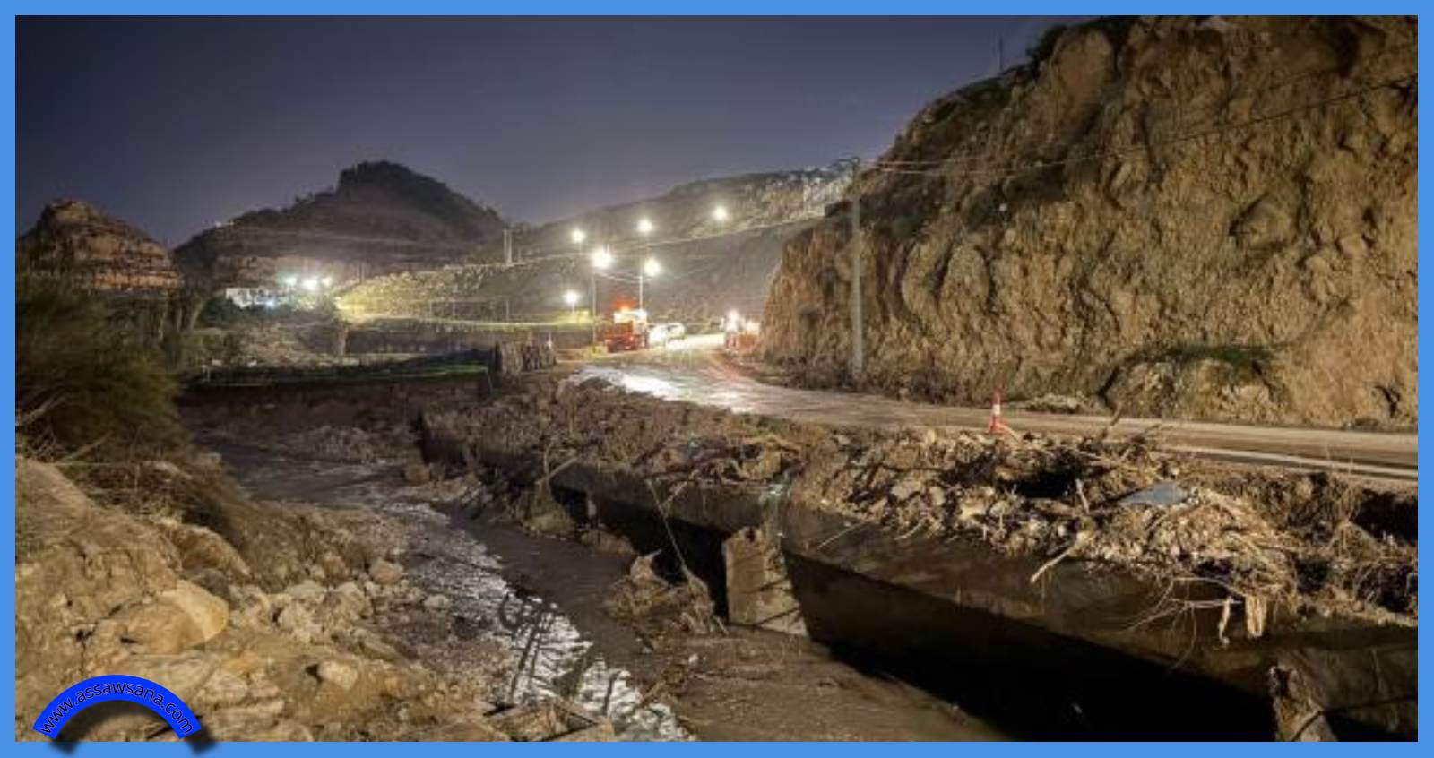 فتح الطريق الرابط بين سيل الكرك ومدخل المدينة