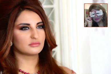 شذى حسون ترتدي نظارة غريبة