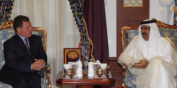  الملك وامير قطر يؤكدان على وحدة سوريا
