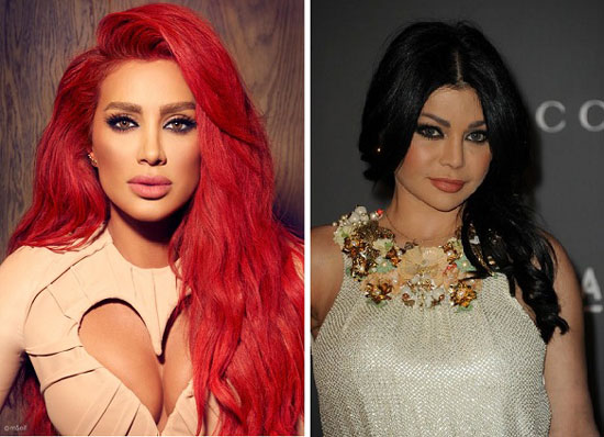 بالصور  ..  المنافسة تشتعل بين مايا دياب وهيفاء وهبي