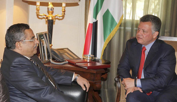 الملك يستقبل رئيس مجلس الشورى المصري