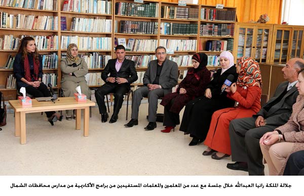  الملكة رانيا في عجلون 