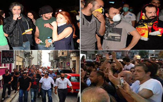 شاهد  ..  فريحة ونور ومهند وسط تظاهرات تركيا