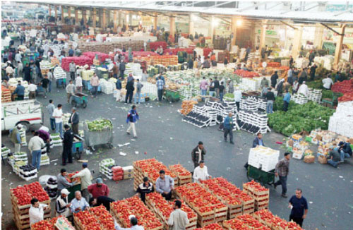 ارتفاع اسعار بعض الخضار في السوق المركزي