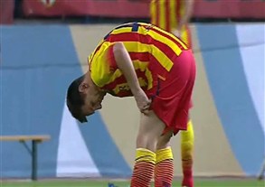 برشلونة يؤكد إصابة ميسي
