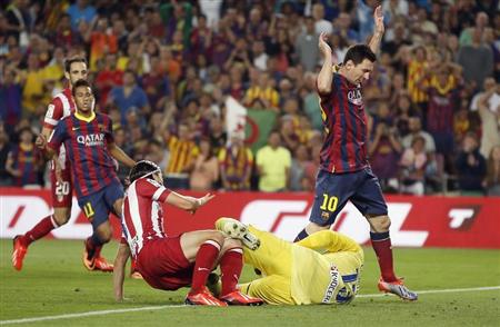 برشلونة يفوز بكأس السوبر الاسبانية 
