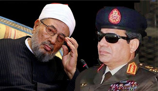 القرضاوي : الله سيعاقب السيسي في الدنيا قبل الاخرة