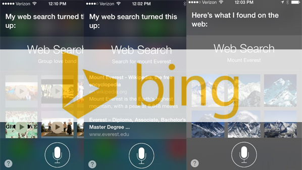 تحديث تطبيق Bing لنظام iOS لدعم البحث عبر سيري 