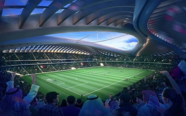 بالفيديو : ملعب الوكرة القطري المكيّف بالكامل
