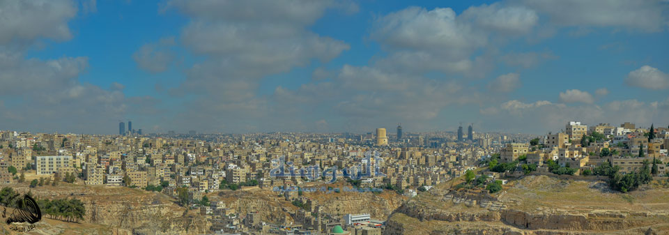 بانوراما لمنطقة راس العين في عمان