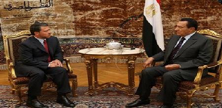 الملك ومبارك يؤكدان أهمية الإعداد الجيد للقاء الدولي للسلام