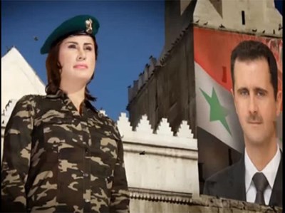 شقيقة أصالة تنتفض عليها وتغني لبشار الأسد - فيديو