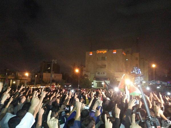 الاردن : احتجاجات مسائية ودعوات لتدمير سفارة تل ابيب  ..  والدرك يتصدى