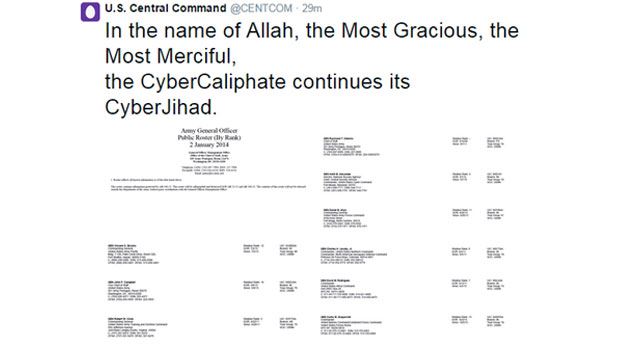  داعش يخترق تويتر القيادة المركزية الاميركية