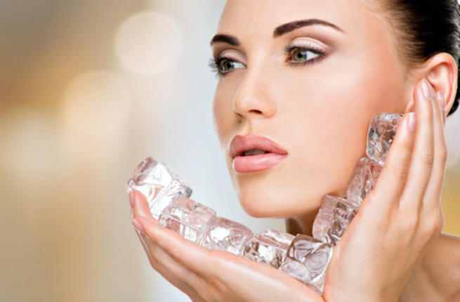  مكعبات الثلج ..  فوائد مذهلة لعلاج تجاعيد الوجه