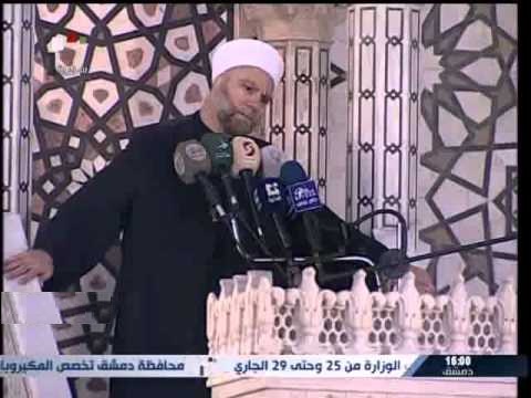 خطيب الجامع الأموي ..  دعا للأسد فقتل طيران النظام ابن أخيه