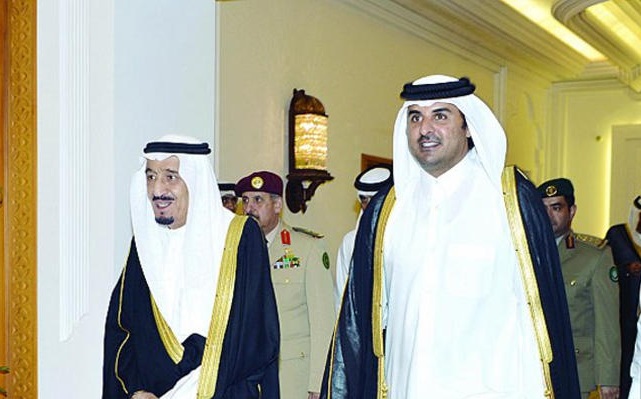 أمير ‫‏قطر‬ يلتقي العاهل السعودي في الرياض