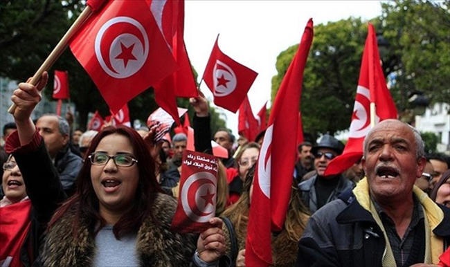 مسيرة عالمية ضد الارهاب في تونس 