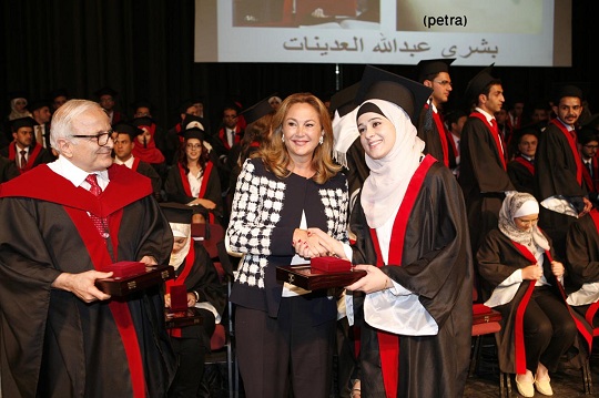 الاميرة عالية الطباع ترعى حفل تخريج كلية الطب بجامعة مؤتة