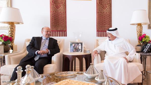 العاهل السعودي يلتقي الرئيس اليمني