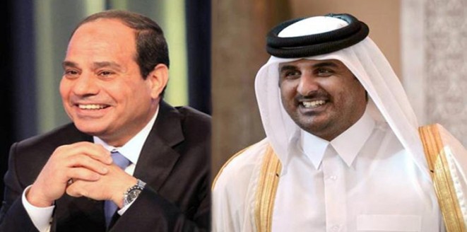 أمير قطر يهاتف السيسي للمعايدة رغم توتر العلاقات