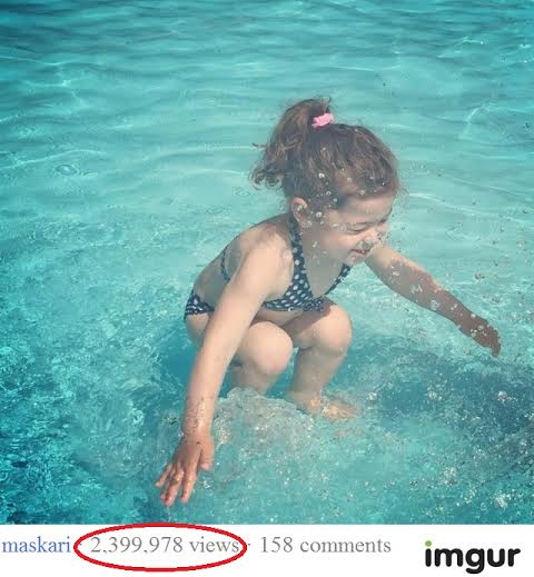 صورة الـ 2.4 مليون مشاهد ..  هل الطفلة تحت الماء أم فوقه؟