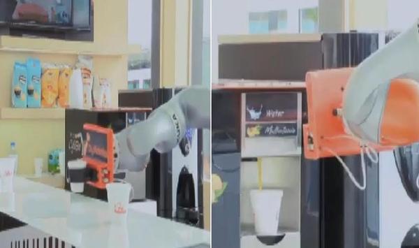 الفيديو ..  الإمارات تفتتح أول مقهى في العالم تديره الروبوتات
