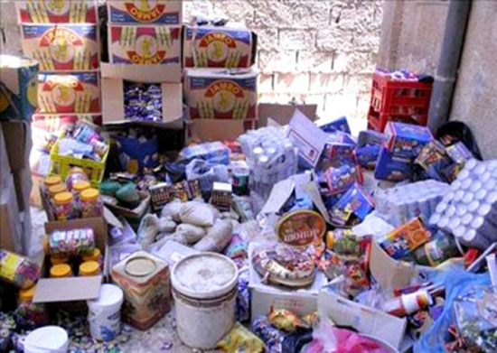 اتلاف مواد غذائية منتهية الصلاحية في ديرعلا